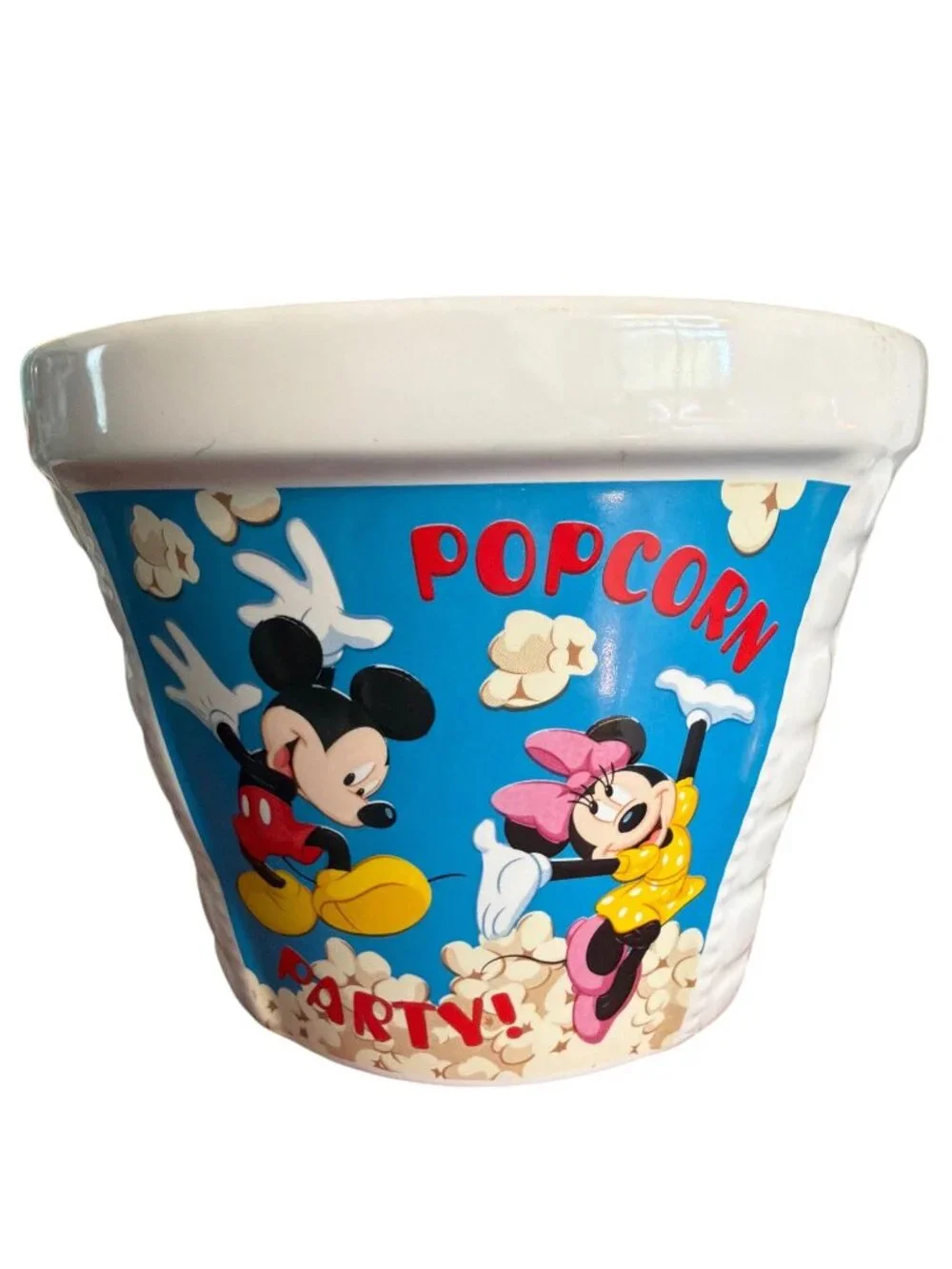 Disney Mickey Friends Ceramic Popcorn Bowl Dishwasher Microwave Safe Goofy 4